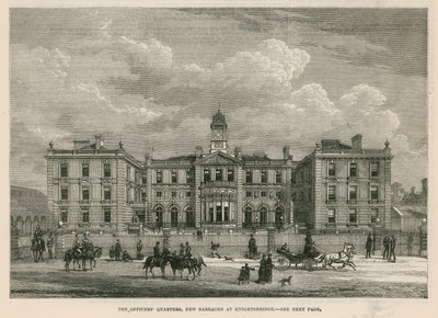 Důstojníci se ubytují v nových kasárnách kavalérie v Knightsbridge od English School