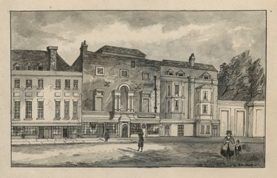 Stará Královská akademie v Pall Mall (wc na papíře) od English School