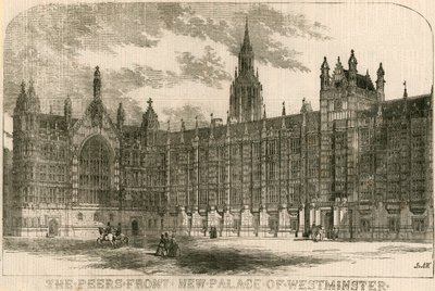 Peers front, nový Westminsterský palác, Londýn od English School