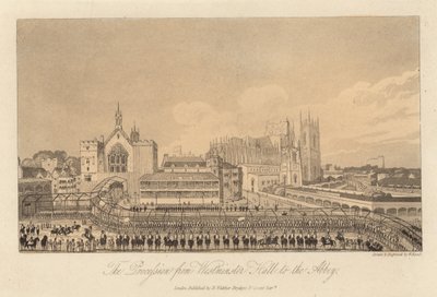 Průvod z Westminster Hall do Abbey od English School