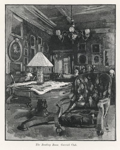Čítárna v klubu Garrick od English School