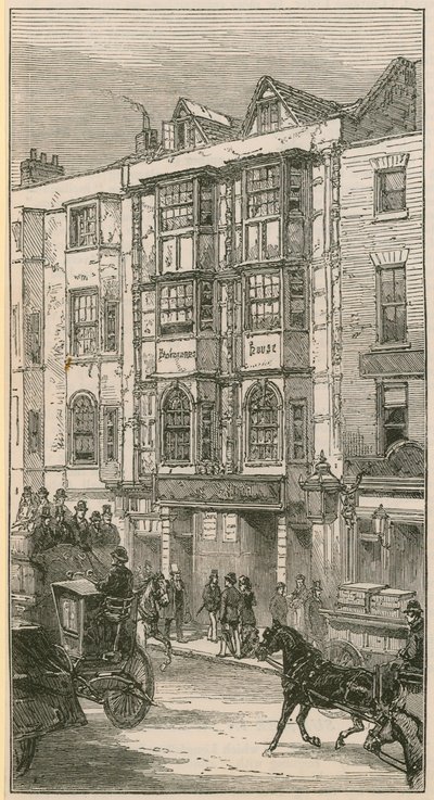 Takzvaný Shakespearův dům v Aldersgate Street od English School