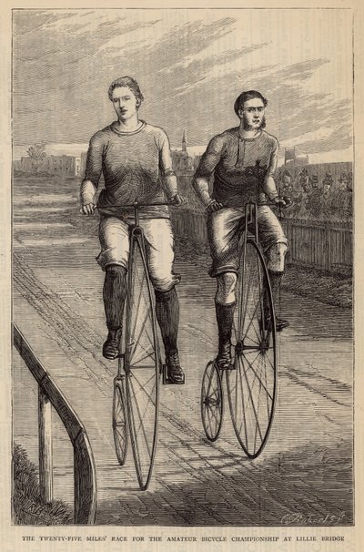 Závod na pětadvacet mil pro amatérský cyklistický šampionát na Lillie Bridge od English School