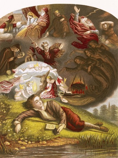 Mladý Shakespeare na břehu řeky Avon od English School