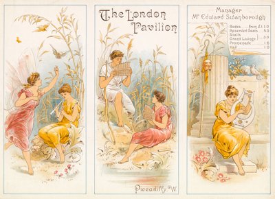 Program divadla, The London Pavilion, Piccadilly od English School