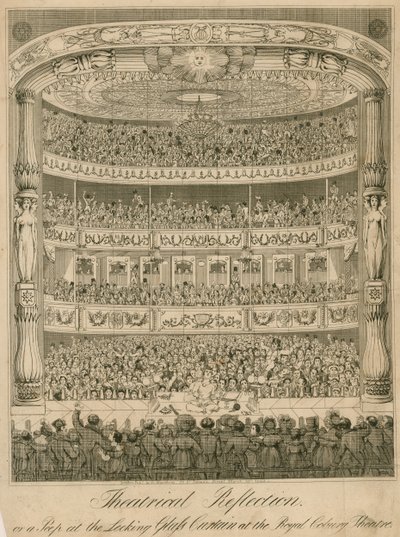 Divadelní reflexe nebo nahlédnutí do zrcadlové opony v Royal Coburg Theatre od English School