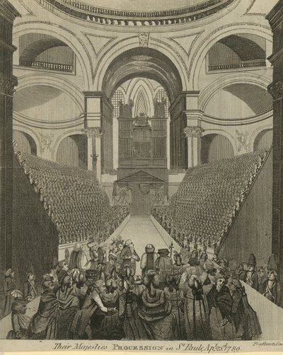 Průvod jejich Veličenstva v katedrále St Pauls od English School