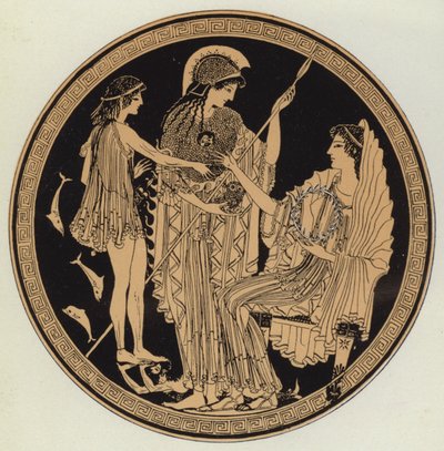 Theseus přivedl před Amphitrite (barva litho) od English School