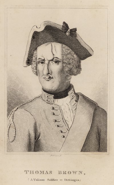 Thomas Brown, statečný voják v Dettingenu od English School