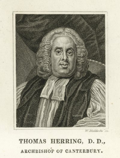 Thomas Herring, arcibiskup z Canterbury (rytina) od English School