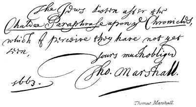 Thomas Marshall od English School