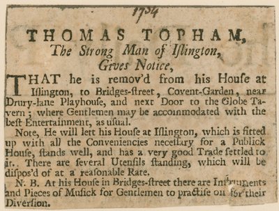 Thomas Topham, silný muž Islingtonu od English School