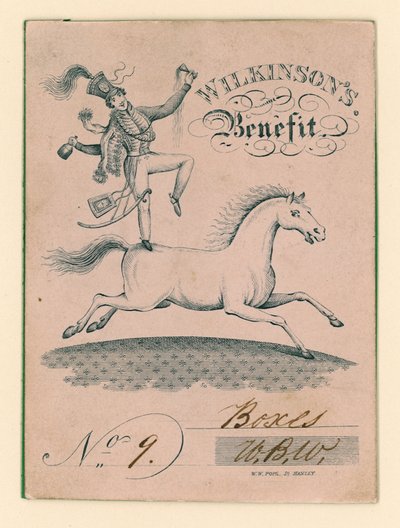 Vstupenka do Drury Lane Theatre, Londýn: Wilkinsons Benefit od English School