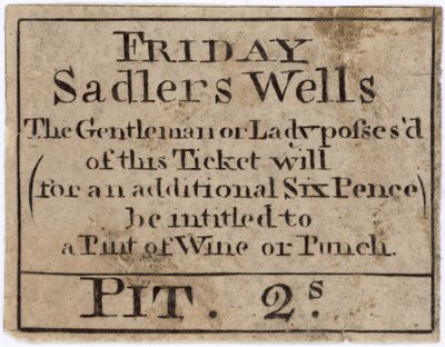 Vstupenka na pátek Sadlers Wells od English School
