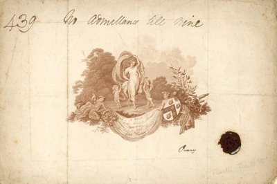 Vstupenka na ples v Mansion House, Londýn, 2. dubna 1804 od English School
