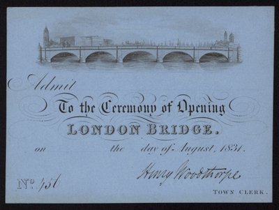 Vstupenka na otevření London Bridge od English School