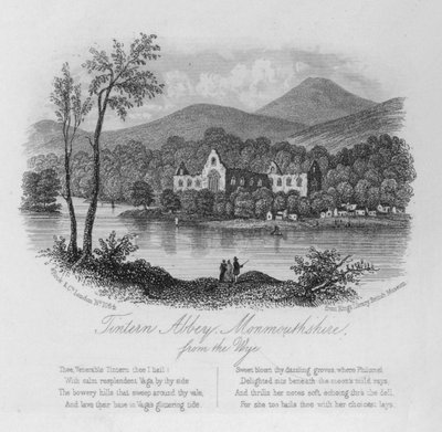 Tintern Abbey, Monmouthshire, z Wye od English School