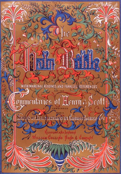 Titulní strana Bible svaté od English School