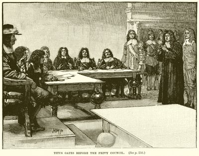Titus Oates před tajnou radou od English School