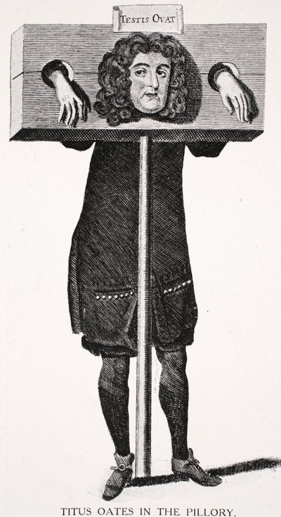 Titus Oates na pranýři od English School