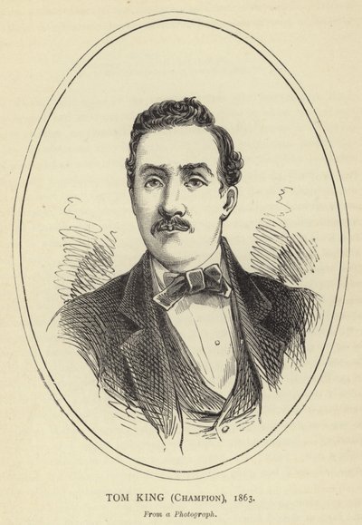 Tom King, šampion, 1863, z fotografie od English School