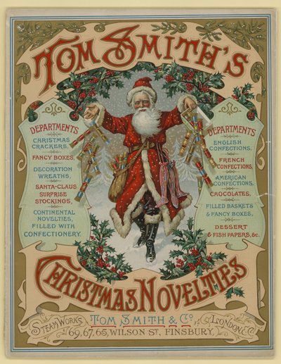 Tom Smith & Co Ltd, vánoční novinky, vánoční sušenky, obálka brožury od English School