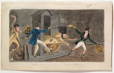 Tom a Bob při chytání Charleyho Nappinga, 1821 (akvatinta) od English School