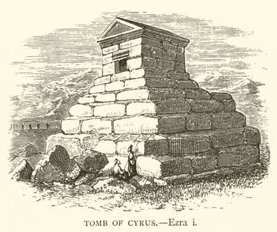 Tomb of Cyrus, Ezra, I (rytina) od English School