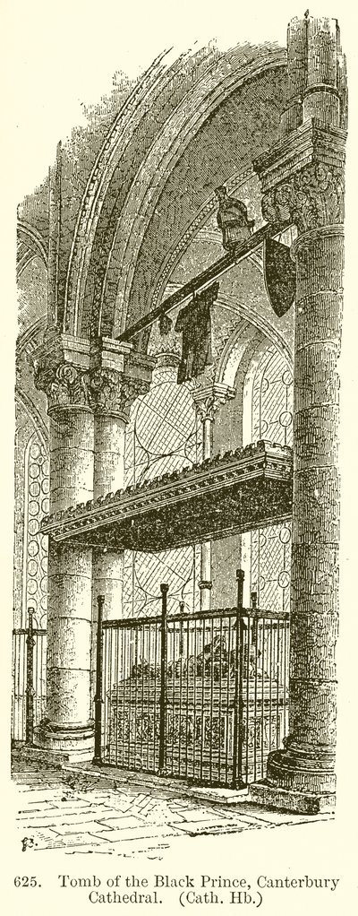 Hrobka Černého prince, Canterburská katedrála od English School