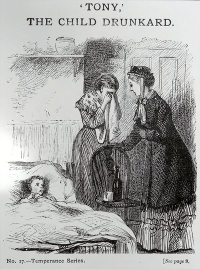 Tony, dětský opilec, kolem roku 1860 od English School