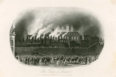 Požár londýnského Toweru, 1841 od English School