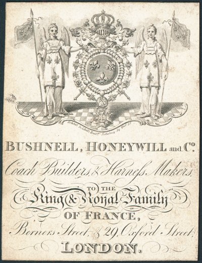 Trade card, Bushnell, Honeywill and Co od English School