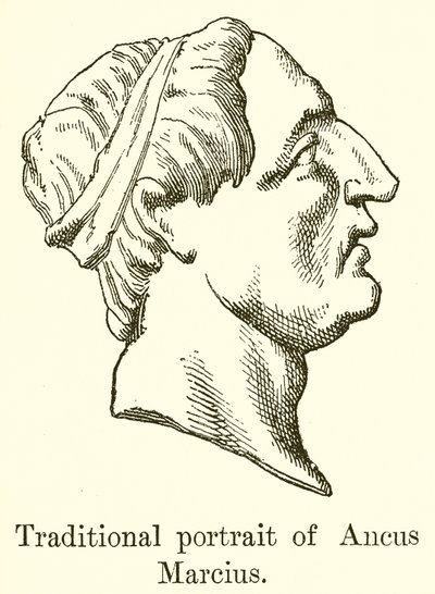 Tradiční portrét Ancus Marcius od English School