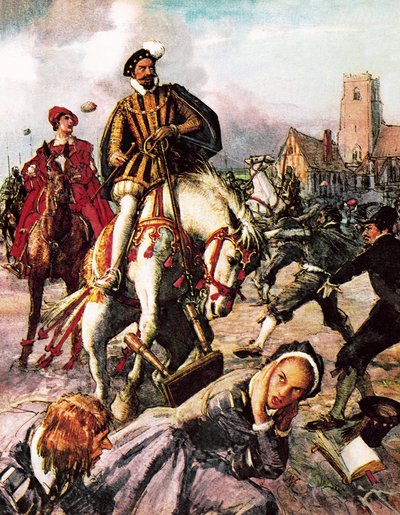 Tragédie na den svatého Bartoloměje, 1572 od English School