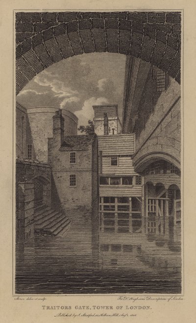 Zrádcovská brána, Tower of London (rytina) od English School