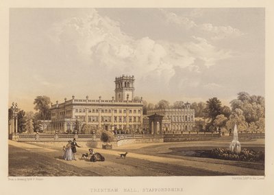 Trentham Hall, Staffordshire (akvatinta) od English School