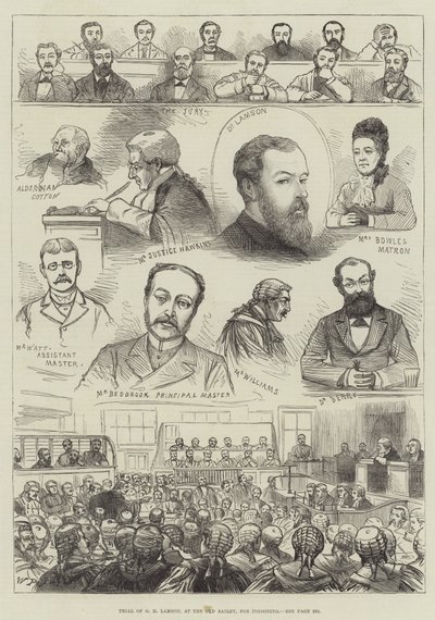 Soud s GH Lamsonem na Old Bailey za otravu od English School