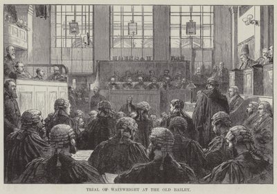 Soud s Wainwrightem v Old Bailey (rytina) od English School