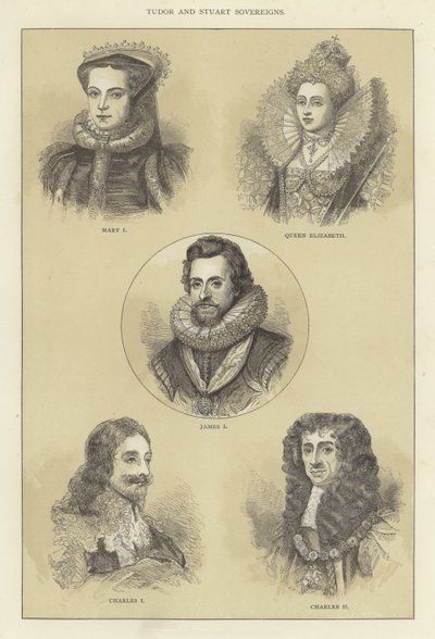 Tudor a Stuart Sovereigns od English School