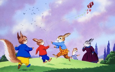 Tufty pouštějící draka od English School