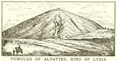 Tumulus z Alyattes, král Lydie od English School