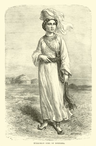 Turkomanská dívka z Bokhary od English School