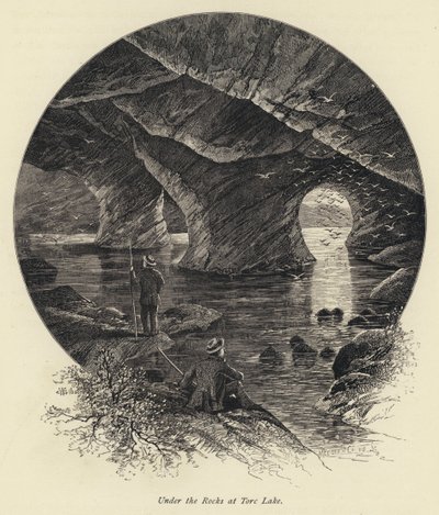 Under the Rocks u jezera Torc (rytina) od English School