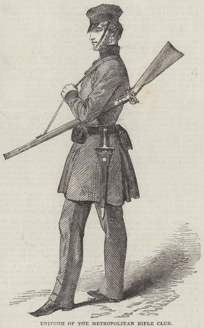 Uniforma Metropolitan Rifle Club (rytina) od English School