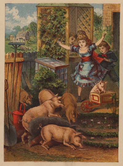 Nevítaní hosté (barevná litografie) od English School