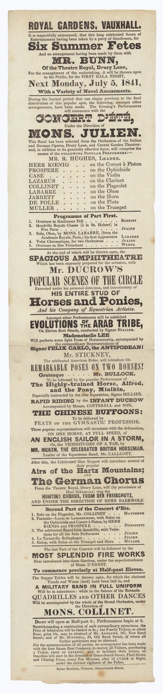 Vauxhall Gardens, Reklama od English School
