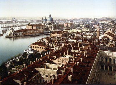 Veduta dal Campanile, Benátky (ručně kolorovaná fotografie) od English School