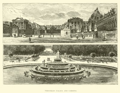 Versailleský palác a zahrady od English School