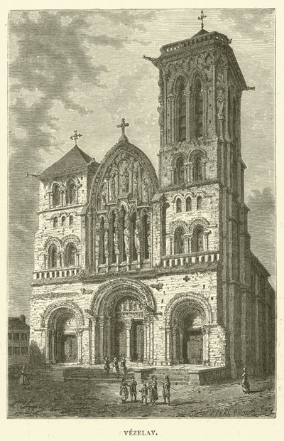Vezelay (rytina) od English School