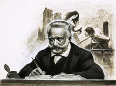 Victor Hugo píše svůj román Notre Dame de Paris od English School